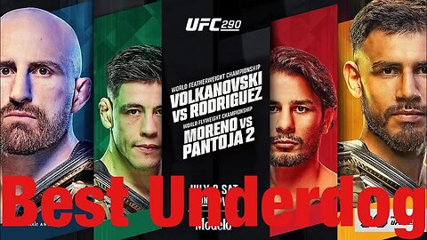 UFC 290 Volkanovski Vs Rodriguez Underdog Of The Card!