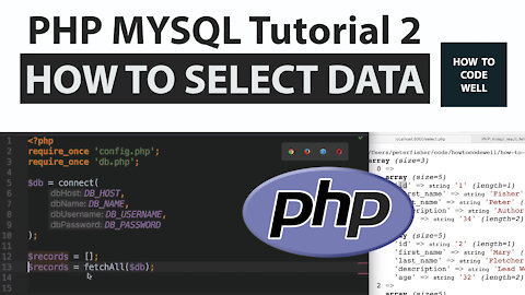 2: PHP MySQL Select - PHP MySQL Course