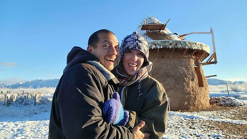 Winter Storm Strikes! How Warm Was Our Earthbag Dome? (Freezing Temps, No Heat)