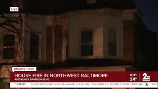 Woman taken to hospital in Baltimore fire