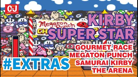 Kirby Super Star (mini jogos): Gourmet Race, Megaton Punch, Samurai Kirby e The Arena