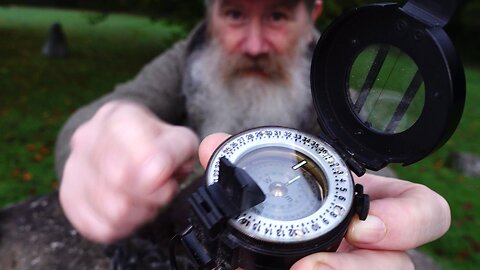 Francis Barker M-73 Compass, around the fake Witches Stone Halloween fun