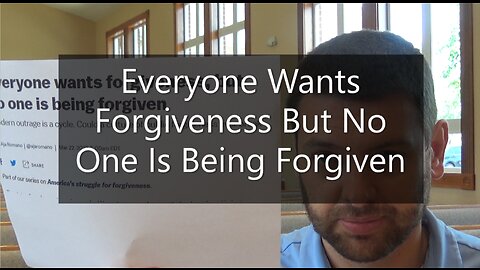 Everyone Wants Forgiveness But No One Is Being Forgiven