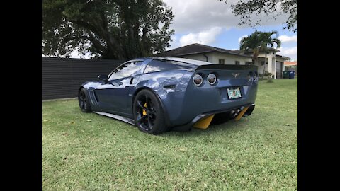 C6 Grand Sport Corvette custom 3-tip exhaust sound clip