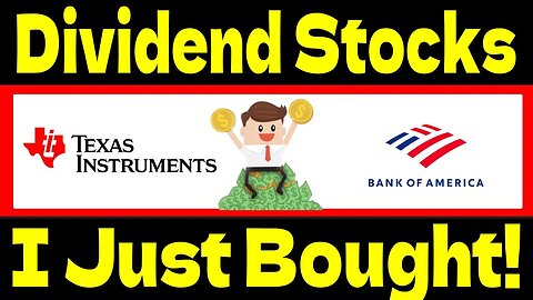 I Just Bought These 2 Dividend Stocks!