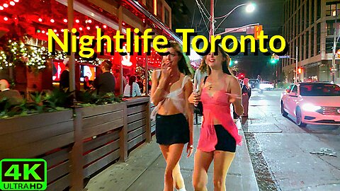 【4K】Hot 🔥 Friday Nightlife Downtown Toronto Canada 🇨🇦