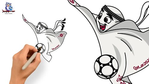 How to Draw FIFA World Cup 2022 La'eeb Mascot - Art Tutorial