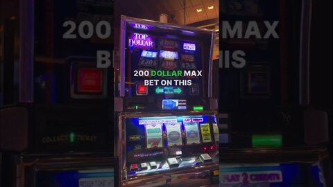 HUGE $200 BET on TOP DOLLAR SLOT MACHINE #shorts