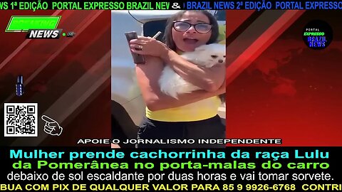 Mulher prende cachorrinha no porta-malas do carro, no sol por duas horas e vai tomar sorvete.