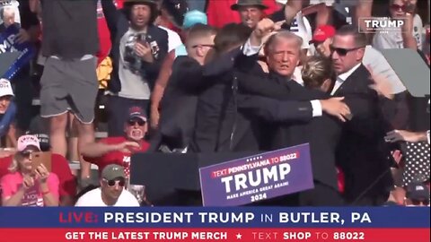 Donald Trump Shot At Pennsylvania Rally - Gets Up and Yells FIGHT FIGHT FIGHT!!!