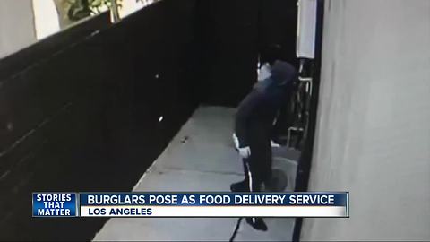 Burglars break into Los Angeles homes posing as food delivery workers