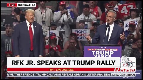 RFK Jr. - Robert F. Kennedy Jr., Full Speech at Trump Rally Glendale Arizona (link below)