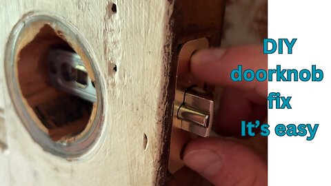 DIY doorknob installation with door modification