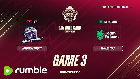 M5 Wild Card Day 2 | Niightmare Esports vs Team Falcons | GAME 3 | Mobile Legend Championship 2023