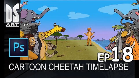 Cartoon Cheetah Part 18 Timelapse