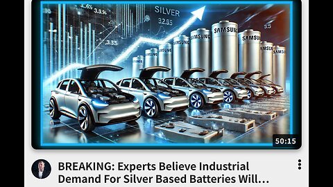 BREAKING: Experts Believe Industrial Demand For Silver Based Batteries Will Push Silver