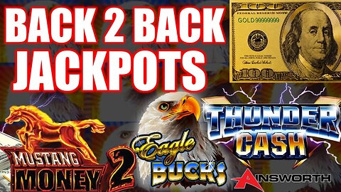 💵 High Limit Ainsworth Slots 💵 Dollar Streak Jackpot + Thunder Cash Wins!