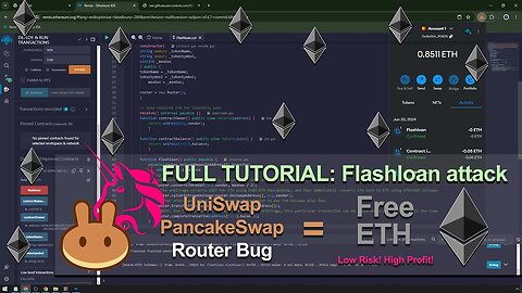 FLASH LOAN ATTACK - Earn free ETH using Deployer Router bug and Smart Contract 2024 [FULL TUTORIAL]