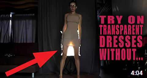 Try on short transparent dresses without...