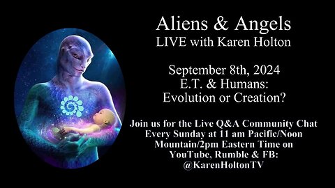 Aliens & Angels Live Podcast, September 8th, 2024 – E.T. & HUMANS: EVOLUTION OR CREATION?