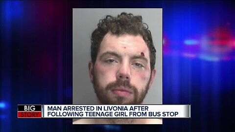 Man in custody after following teenager home from bus stop in Livonia