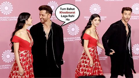 New Love Birds Hrithik Roshan And Saba Azad Can't Takes Eyes From Each Other Arrive At NMACC Day 2