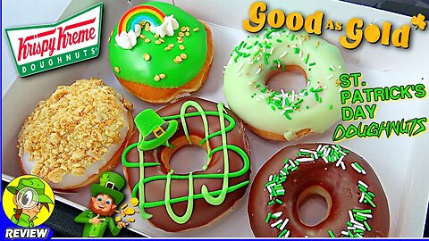 Krispy Kreme® ST. PATRICK'S DAY DOUGHNUTS Review ☘️✨🍩 ALL 5 FLAVORS! 🤯 Peep THIS Out! 🕵️‍♂️