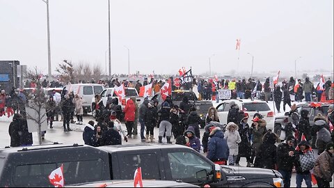 Freedom Convoy 2022 Truckers - Toronto GTA Stop at Bass Pro