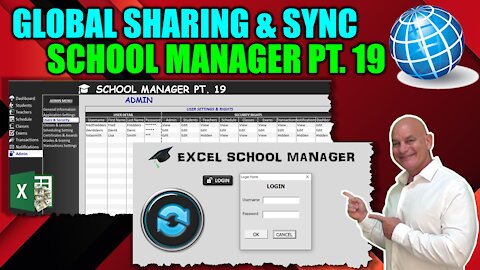 Share & Sync Your Excel Workbook With Anyone In The World & Add User Security [School Manager Pt.19]