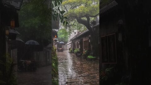 深度睡眠-放松睡眠雨声催眠曲音乐缓解压力快速入睡，轻松冥想学习（BGM）#rain #rainsounds #feel #shortvideo #sleep #shorts #short #music