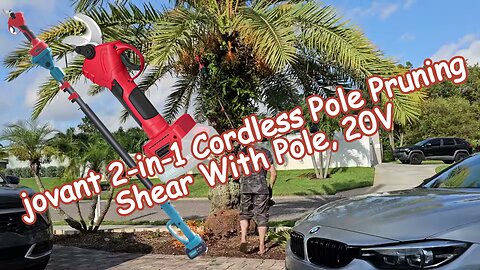 Jovant 2-in-1 Cordless Pole Pruning Shear Review | 20V 4.0Ah Battery Pruner