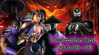 MK Mobile. Hellspawn Fatal Tower - Battles 176 - 179