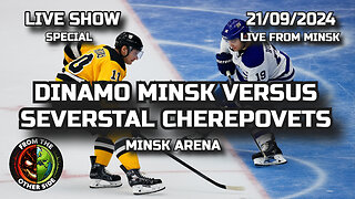 KHL ICE HOCKEY GAME - DINAMO MINSK VS SEVERSTAL CHEREPOVETS - MINSK ARENA BELARUS.