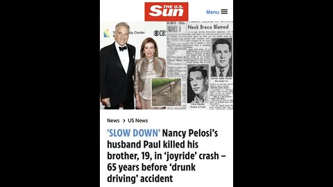 PRIVLEGED PAUL PELOSI GETS A DUI, AT AGE 16 KILLED HIS BROTHER DAVID WHILE DRIVING WRECKLESS.