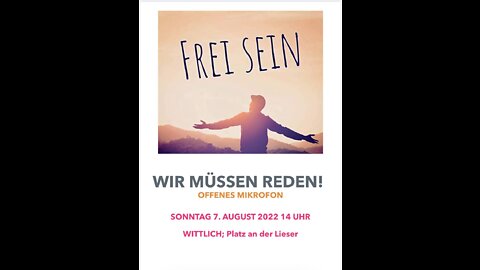 Frei Sein - Wir müssen reden / Demo Wittlich Platz an der Lieser 7.8.22