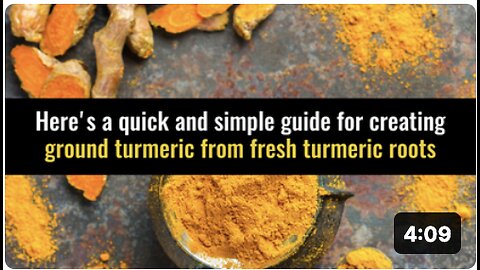 Here's a quick and simple guide for creating ground turmeric from fresh turmeric roots