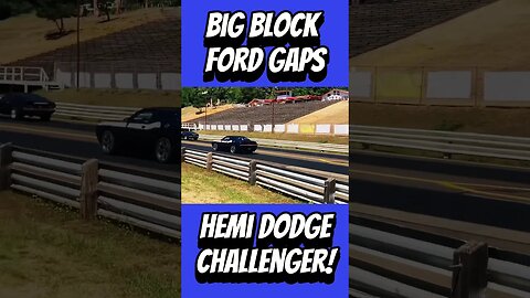 Ford vs. Dodge! Big Block Ford Mustang GAPS Hemi Dodge Challenger! #shorts