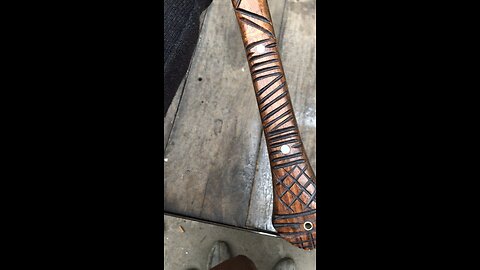 our Handmade spear with leather sheath