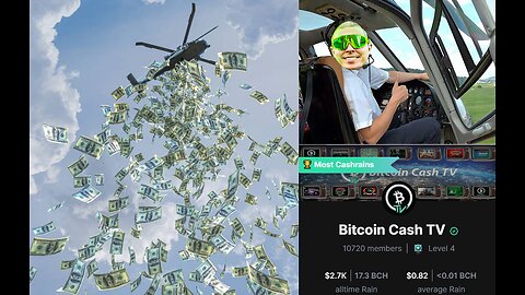 Raining Bitcoin on all the viewers!