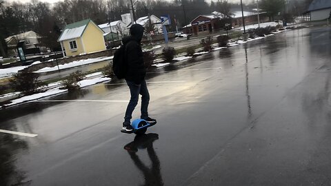 Winter OneWheel Riding