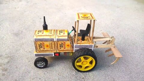 How to make Matchbox Tractor | Diy Mini Tractor | Mini Tractor Science Project