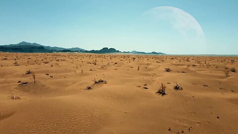 VÍDEO SEM DIREITOS AUTORAIS: Deserto Lua Montanha Natureza Panorama.