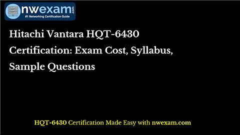 Hitachi Vantara HQT-6430 Certification: Exam Cost, Syllabus, Sample Questions