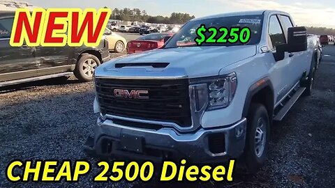 GMC 2500 Duramax NEW At Auction Super Cheap. Copart Walk Around