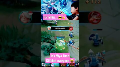 Miya slain all the enemies #mobilelegends ##savage #miya #memes #meme #killshot