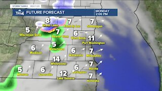 Breezy, chilly start to the week