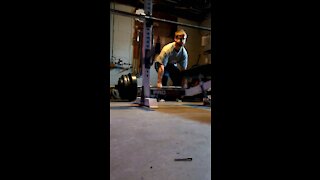 370 for 2 sets of 8 deadlift beltless double overhand