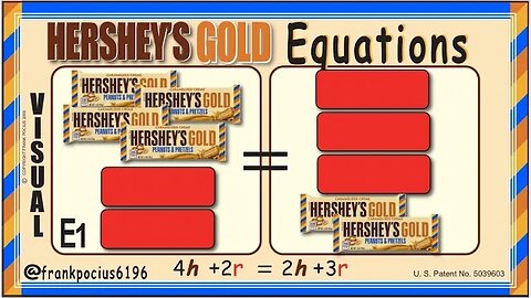 E_VISUAL_HERSHEY'S GOLD 4h+2r=2h+3r _ SOLVING BASIC EQUATIONS _ SOLVING BASIC WORD PROBLEMS