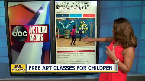 Free art, music, dance and theatre classes available for Hillsborough County kids