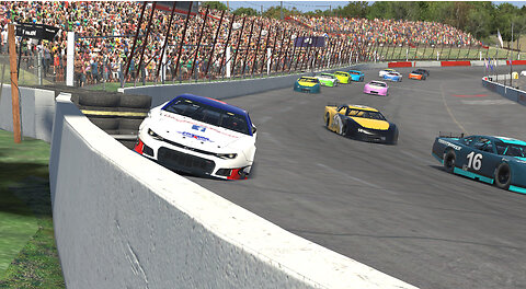 Super Late Model action at Hickory Motor Speedway on iRacing